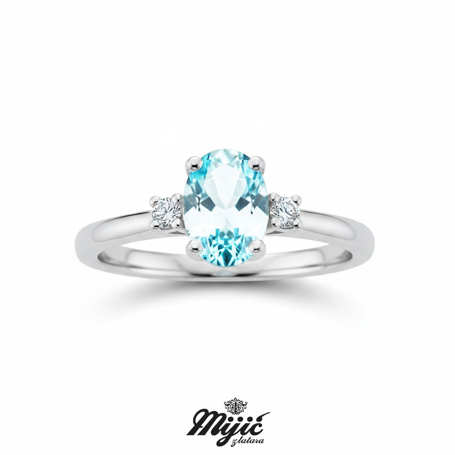 Prsten sa akvamarinom Calla