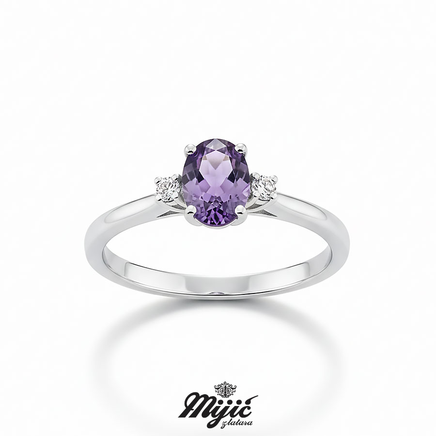 Prsten sa ametistom Lavender
