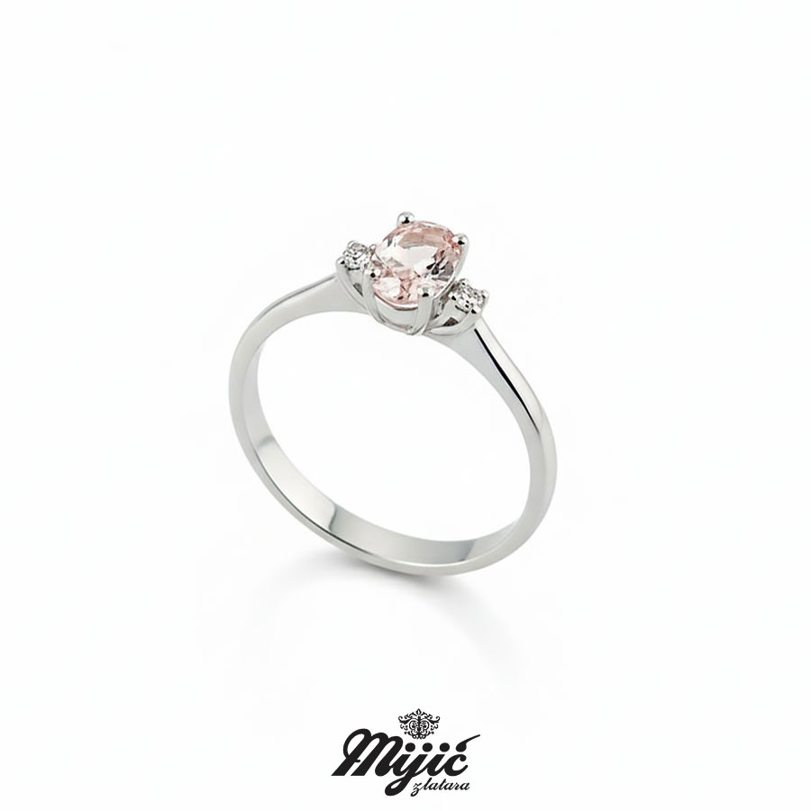 Prsten sa morganitom Magnolia