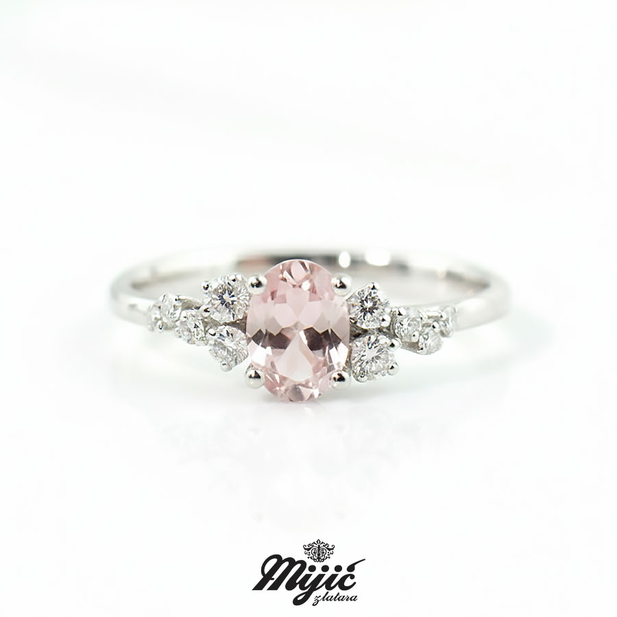 Prsten sa morganitom Vanilla 