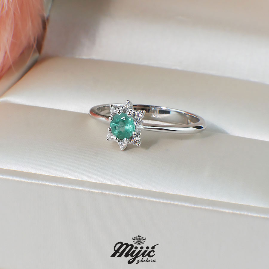 Dijamantski prsten sa smaragdom Zara 