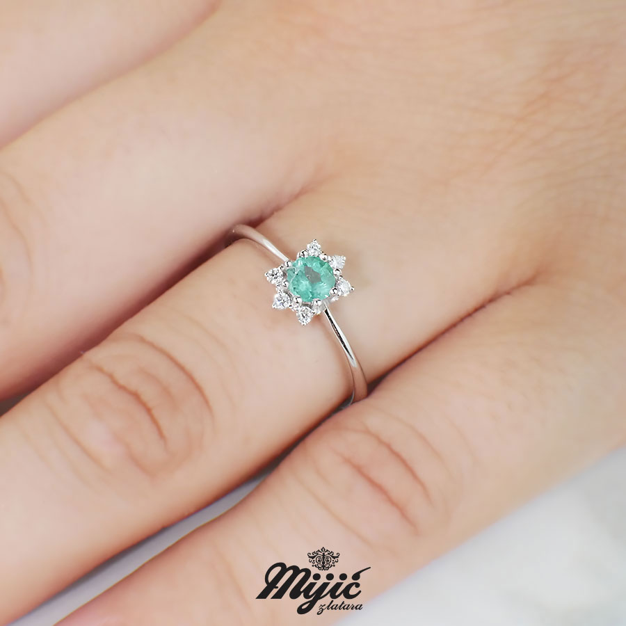 Dijamantski prsten sa smaragdom Zara 